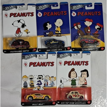 Hot Wheels 1:64 Zestaw Peanuts - 5 szt.